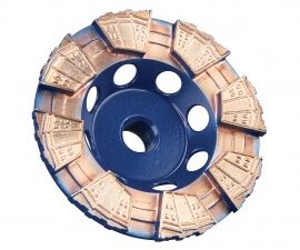 4 x 5/8-11 in. clipper charger ihd single row diamond cup wheel - 70184601762