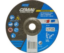 115 mm x 2.2 mm x 7/8 in. gemini 1-2-3 grinding and cut-off wheel a 46 s t27 - 66252843582