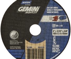 4 x 3/32 x 5/8 in. gemini rightcut cut-off wheel a 46 q t01/41 - 66243527955