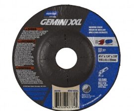 4-1/2 x 1/4 x 7/8 in. gemini xxl grinding wheel a 24 s t27 - 66252843784