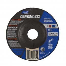 4-1/2 x 1/4 x 7/8 in. gemini xxl grinding wheel a 24 s t27 - 66252843784