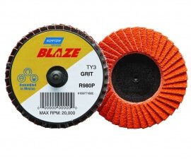 2 in. blaze plastic flat mini flap disc type type iii t27 120 grit r980p ca - 77696090149