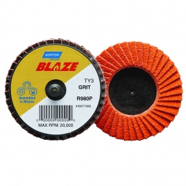 2 in. blaze plastic flat mini flap disc type type iii t27 120 grit r980p ca - 77696090149