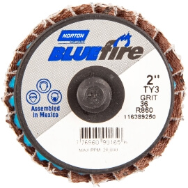 2 in. bluefire plastic flat mini flap disc type type iii t27 p60 grit r884p1 za - 77696090167