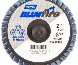 2 in. bluefire plastic flat mini flap disc type type iii t27 p120 grit r884p2 za - 77696090169