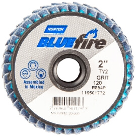 3 in. bluefire plastic flat mini flap disc type ii t27 p120 grit r884p2 za - 77696090184