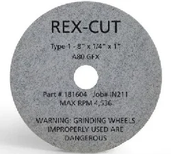 Large diameter wheel 5 x 1/8 x 3/8 - type 1- a80 jtx grit - 190002