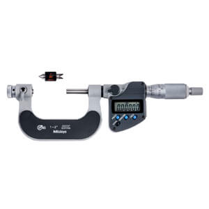 Mitutoyo 326-352-30 1-2 in/25.4-50.8mm, .00005 in/0.001mm ip65 digimatic screw thread micrometer, with spc data output, ratchet stop, with standard, optional anvils available - 326-352-30