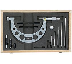 Asimeto 7111121 6-12" interchangeable anvil outside micrometer set - 7111121