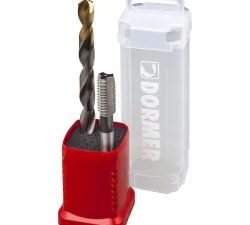 Dormer 2 piece hand tap-drill set of solid taps made for threading - 7410829