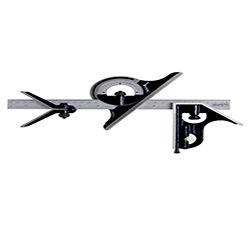 Asimeto 7490218 4pc 12" Combination Square Set - 7490218