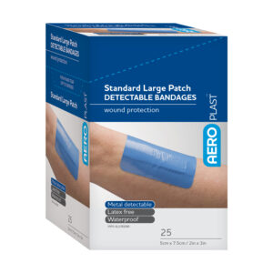 AEROPLAST Detectable Large Patch Bandages 25/box - AD1001US