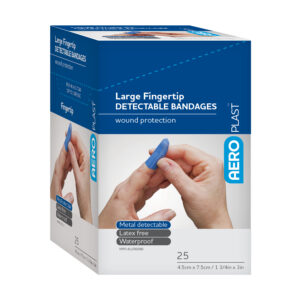 AEROPLAST Detectable Large Fingertip Bandages 25/box - AD1002US