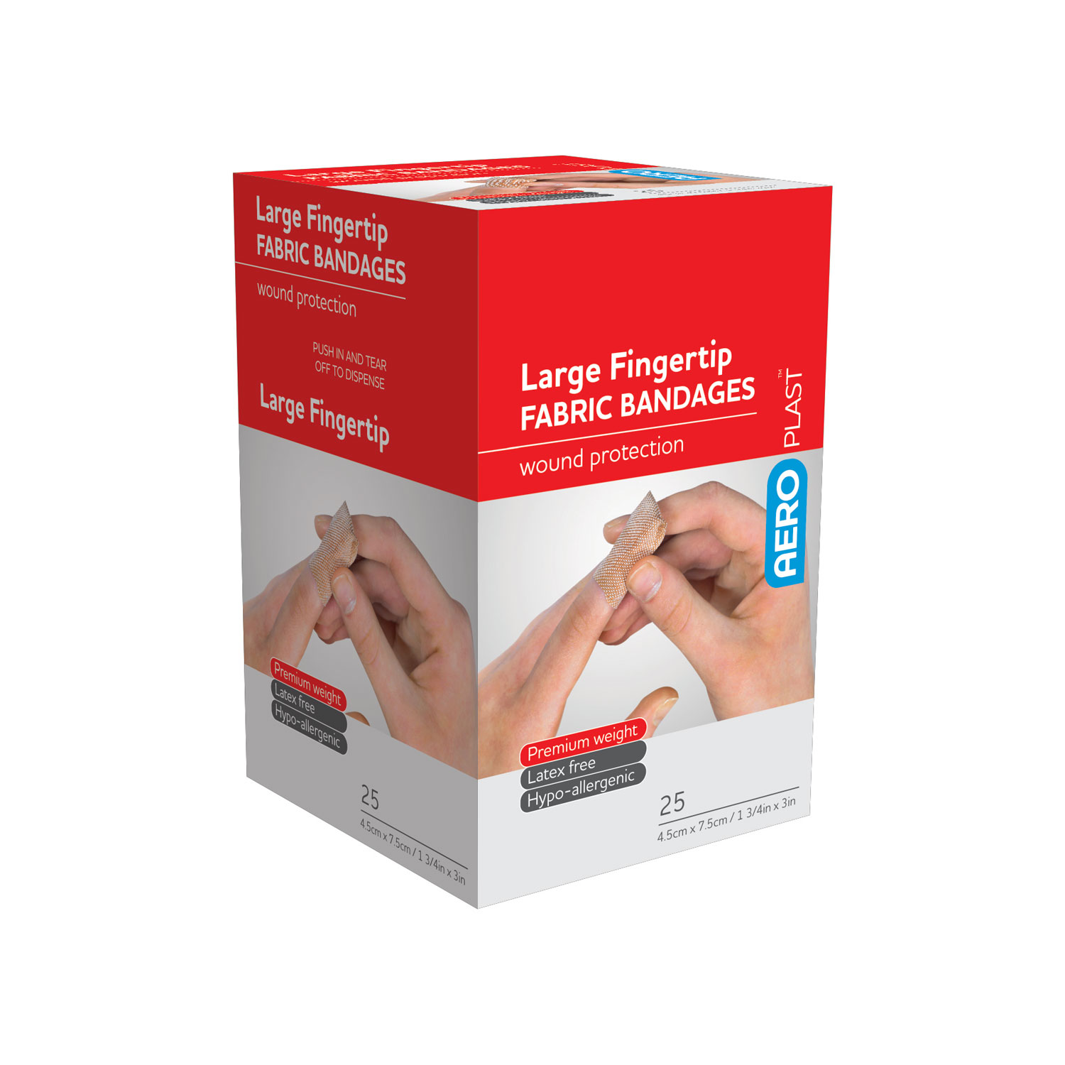 AEROPLAST Fabric Large Fingertip Bandage 25/box - AFP450