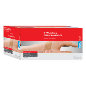 AEROPLAST Fabric X-Wide Strip Bandages 1in x 3in 25/pack - AFP60125