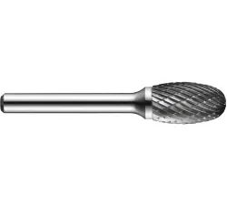 Precision twist drill se-dc burr - oval, double cut, 1/4 x 1/8 x 3/8 x 1.3/4 - 7466291