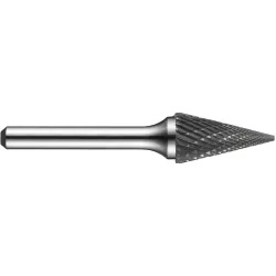 Precision twist drill sm-dc burr - cone, double cut , 1/2 x 1/4 x 7/8 x 2.5/8 - 7466369