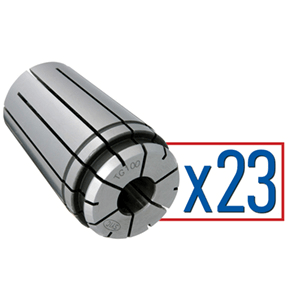 Tg 100 23 pc. metric collet set - 3-25 - 04010-23MS