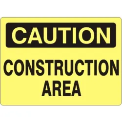 Construction area - caution sign - C-083033