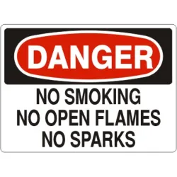 No smoking no open flames no sparks - danger sign - D-474124