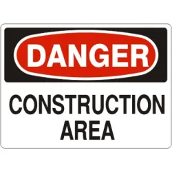 Construction area - danger sign - D-083133