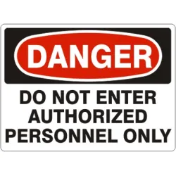 Do not enter authorized personnel only - danger sign - D-111433