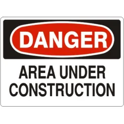 Area under construction - danger sign - D-001731