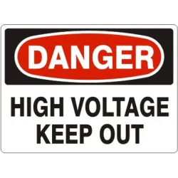 High voltage keep out - danger sign - D-373932