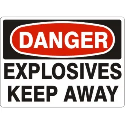 Explosives keep away - danger sign - D-162541