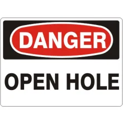 Open hole - danger sign - D-570341