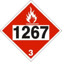 1267 petroleum crude oil - class 3 placard - DOT-12679