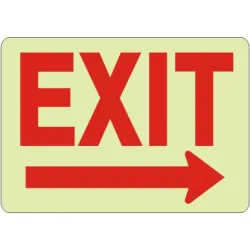 Glow exit right arrow sign - GL-168921
