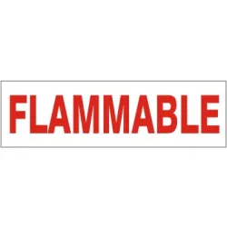 Flammable pressure sensitive decal - PD-2681