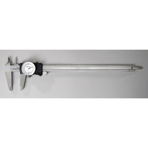 Mitutoyo 505-749dial caliper, .2 in/revolution, white face - 505-749