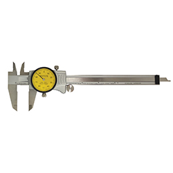 Asimeto 7304065 0-6" x 0.001" aluminum diecast dial caliper - 7304065