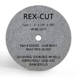 Cotton fiber high speed wheels 2 x 1/8 x 1/4 - type 1- medium/soft grit - 830004