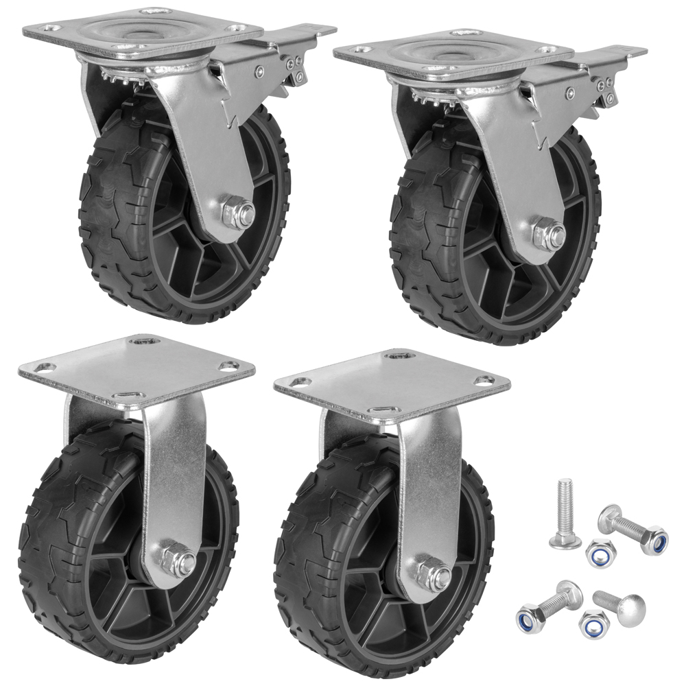 MODbox™Utility Cart Caster Replacement Wheel Set, 6-Inch - KLE 54850MB