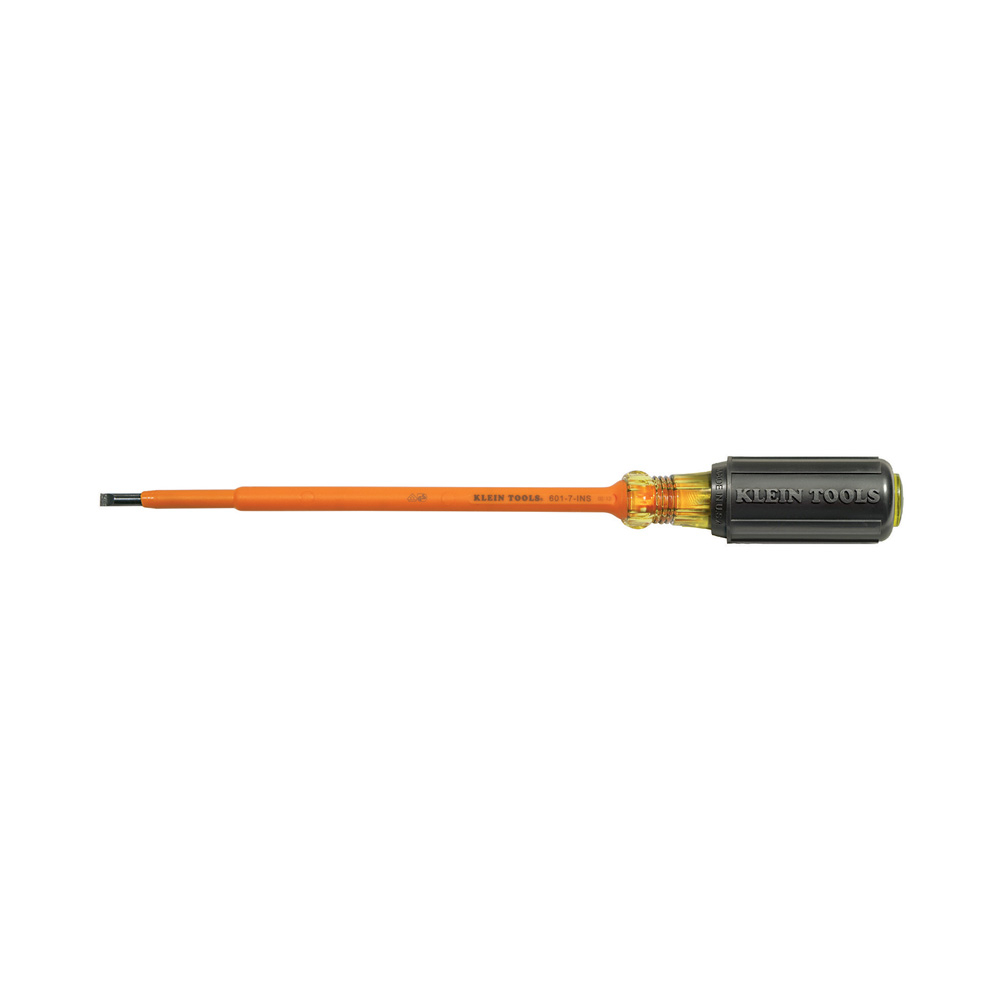 Insulated Screwdriver, 3/16-Inch Cabinet, 7-Inch Round Shank - KLE 601-7-INS