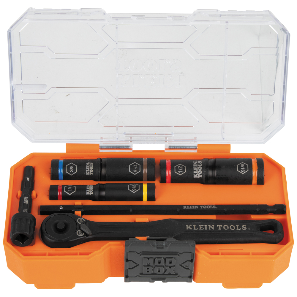 KNECT™ Essential Deep-Well Heavy-Duty Flip Socket Set, SAE 7-Piece - KLE 65238