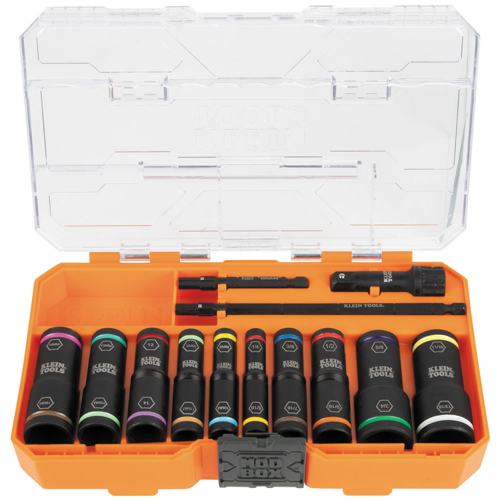 KNECT™ Flip-20 Impact Socket Set, SAE and Metric, 13-Piece - KLE 65239