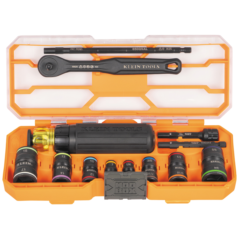 Flip-16 KNECT™ Ratcheting Impact Flip Socket Screwdriver Set - KLE 65242