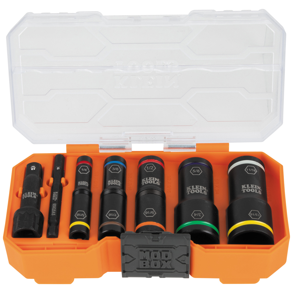 KNECT™ Flip-10 Heavy Duty Flip Impact Socket Set, SAE, 8-Piece - KLE 65618