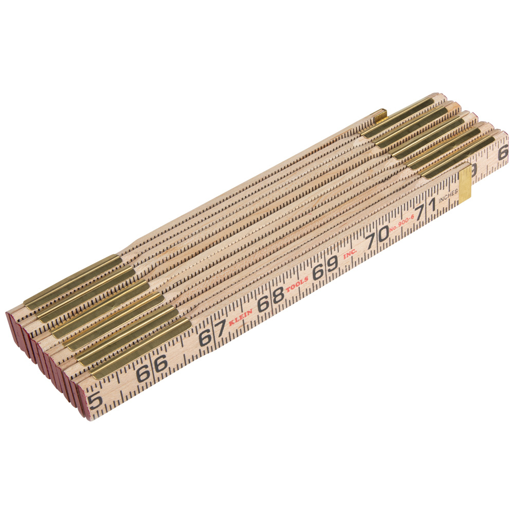 Wood Folding Rule, Inside Reading - KLE 900-6