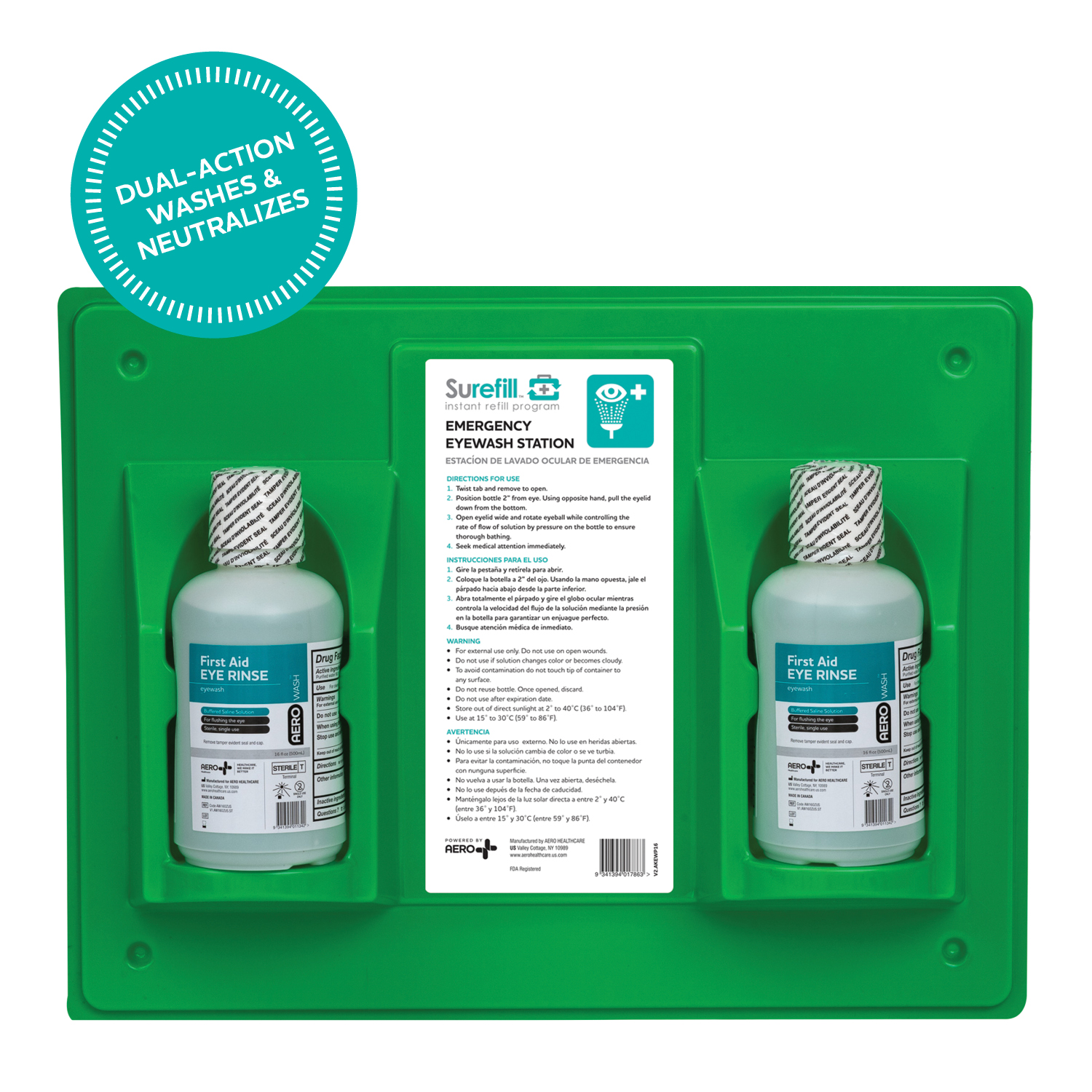 SUREFILL Emergency Eyewash Station 16oz - AKEWP16US