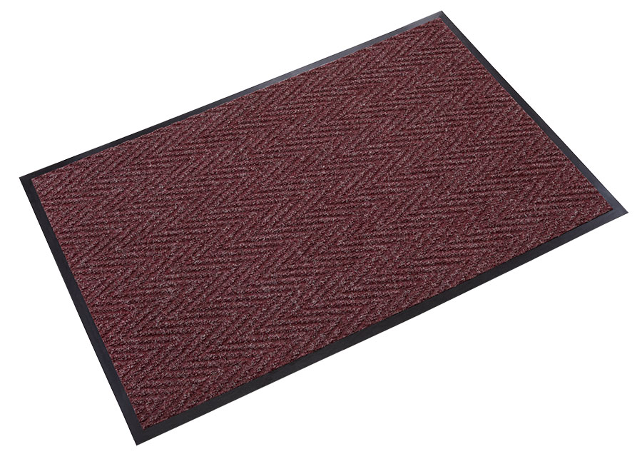 Chevron 3'x8' Burgundy Scraper/Wiper Mat - CN 0038BU