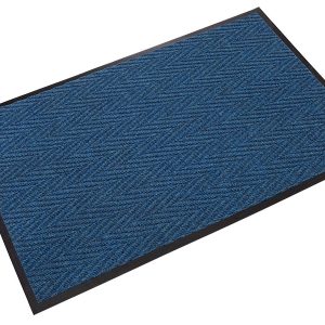 Chevron 4'x6' Steel Blue Scraper/Wiper Mat - CN 0046SB