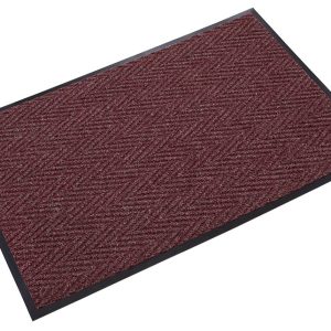 Chevron 4' Custom Burgundy Scraper/Wiper Mat - CNR0048BUC