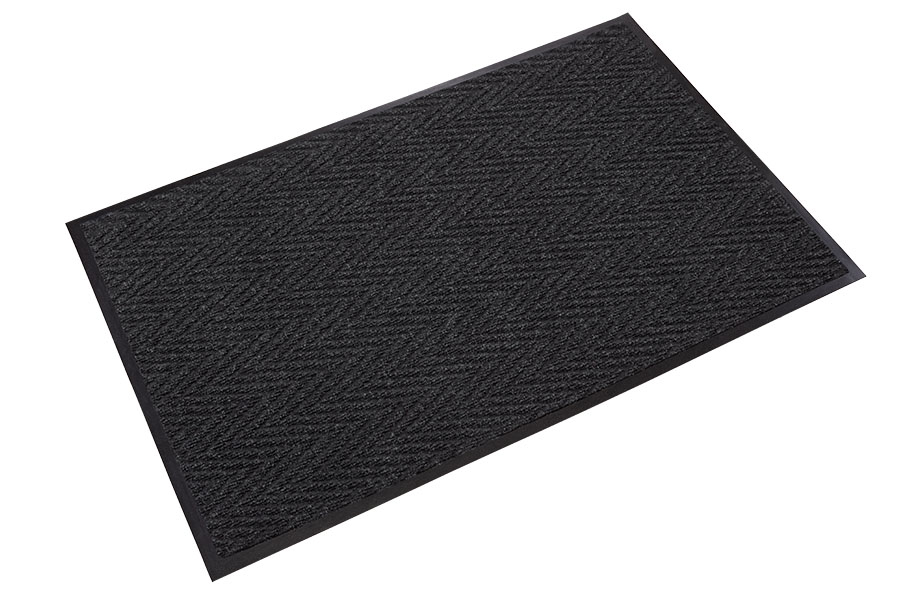 Chevron 6'x60' Charcoal Scraper/Wiper Mat - CNR0072CH