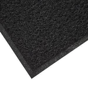 Spaghetti Mat Backed 3'x5' Crimped-Ends Black Scraper Mat - DE MB35BK