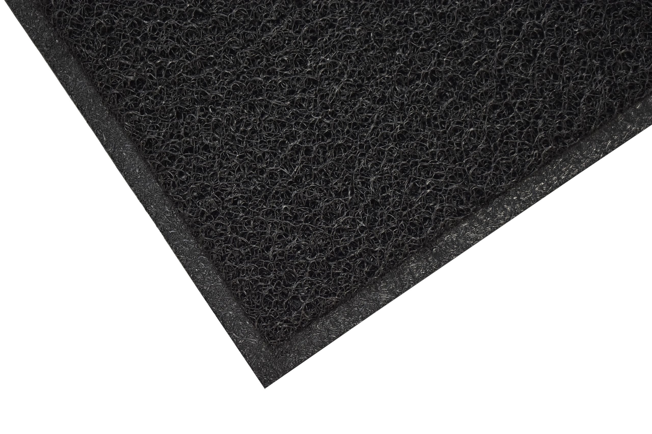 Spaghetti Mat Backed 4'x6' Crimped-Ends Black Scraper Mat - DE MB46BK